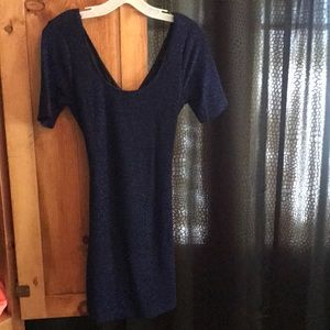 Blue sparkly short dress